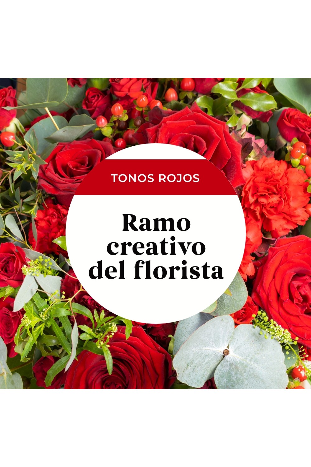 Enviar flores - Ramo de flores en tonos rojos - Interflora