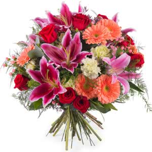 Enviar flores - Ramo de rosas con Liliums - Interflora