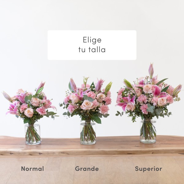 Dulzura, Ramo variado con rosas y lilium