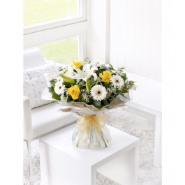 Yellow and white hand-tied, Yellow and white hand-tied