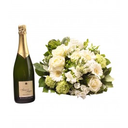 White bouquet with Champagne, White bouquet with Champagne