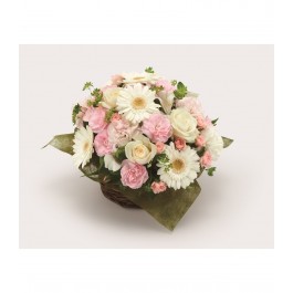 "Mother's Day" white & pink arrangement, 