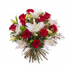 Arrangement of Roses with Lilies, Arrangement of Roses with Lilies