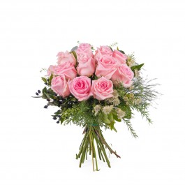 12 Short-stemmed Pink Roses, 12 Short-stemmed Pink Roses