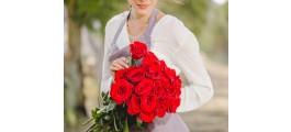 Rosa Unitaria de 70 cm de color rojo, Rosas Rojas