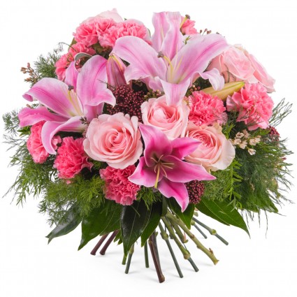 Ramo Dominica, Ramo variado con rosas y lilium