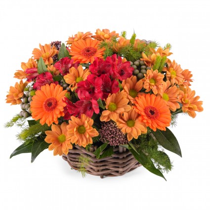 Madeira, Arreglo en cesta de flor variada
