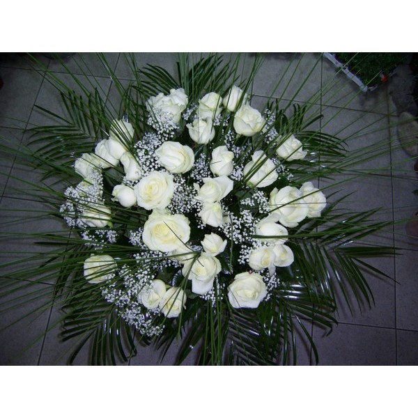 Ramo de 25 rosas blanco de tallo largo, BG#BG1021
Ramo de 25 rosas blanco de tallo largo