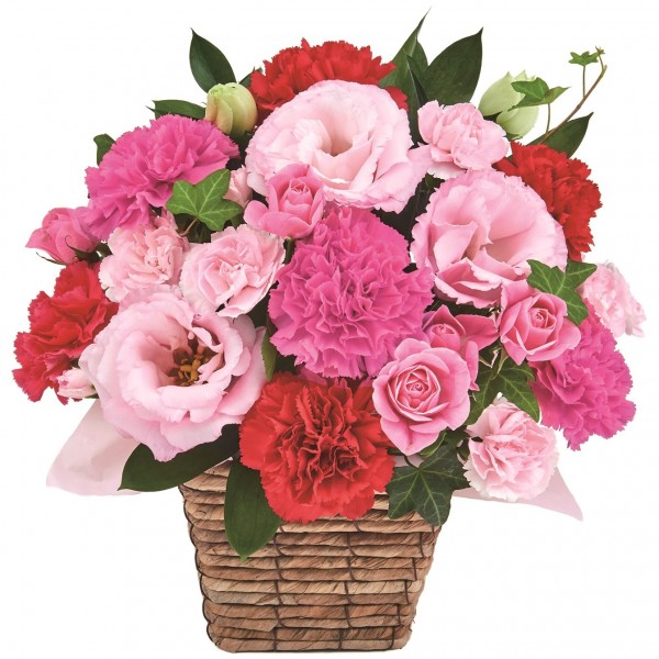 "Thanks Mom" Pink & red shade arrangement, 