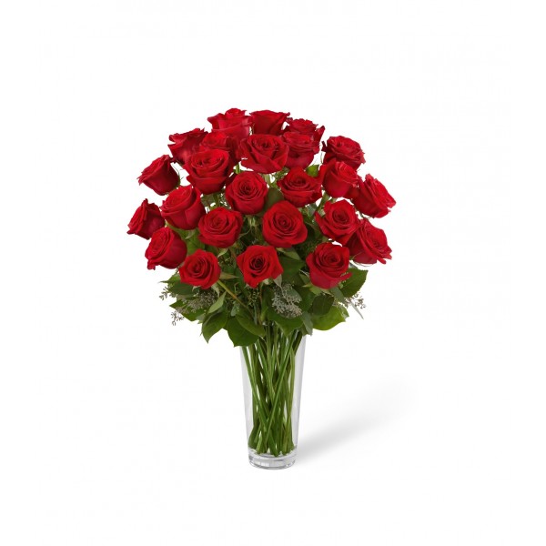 The Long Stem Red Rose Bouquet by FTD - VASE INCLUDED, The Long Stem Red Rose Bouquet by FTD - VASE INCLUDED