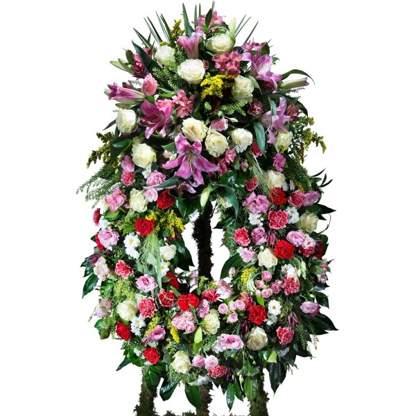 Multicoloured Classic Wreath with headboard
, Multicoloured Classic Wreath with headboard

