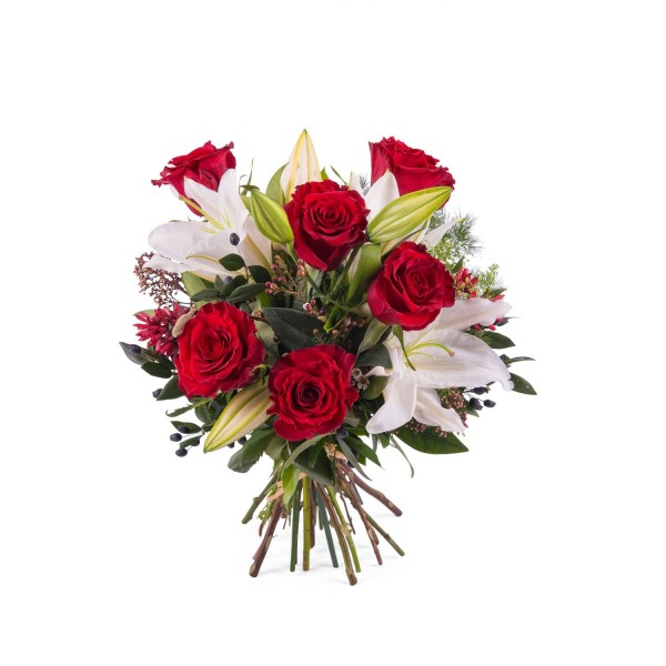 Arrangement of Roses with Lilies, Arrangement of Roses with Lilies