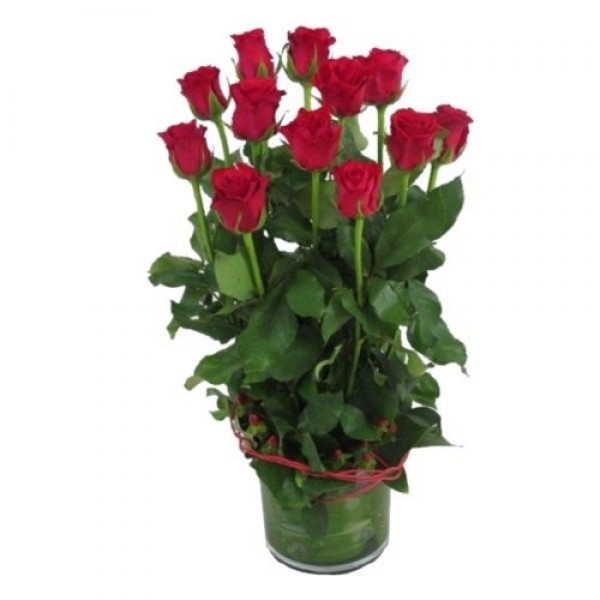 12 Red Roses In Vase, 12 Red Roses In Vase