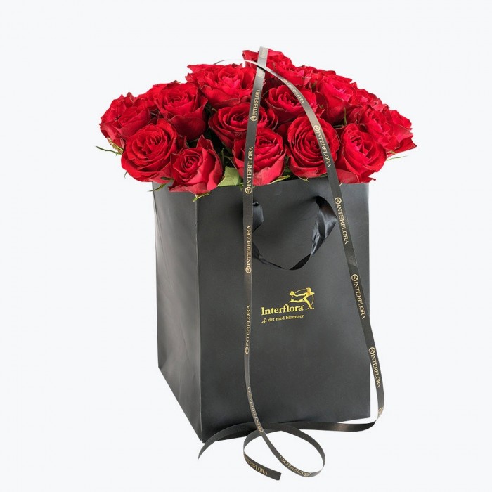 Red Roses In A Gift Bag, Red Roses In A Gift Bag