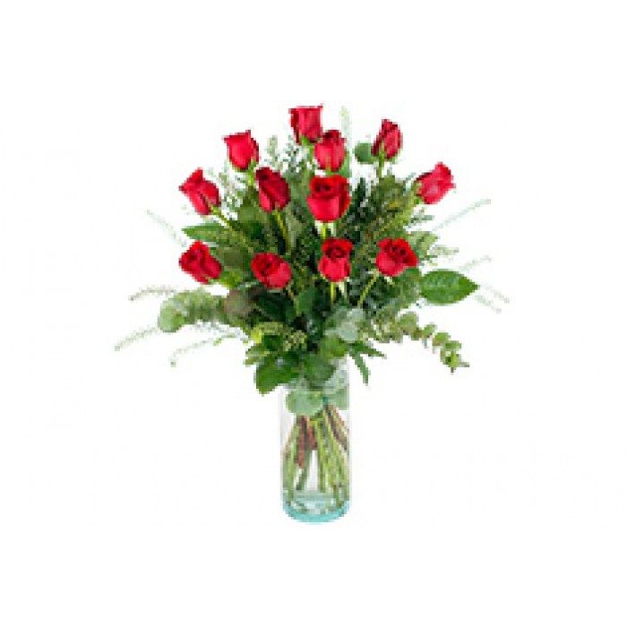 12 rosas de tallo large, GB#12RL.12 rosas de tallo large