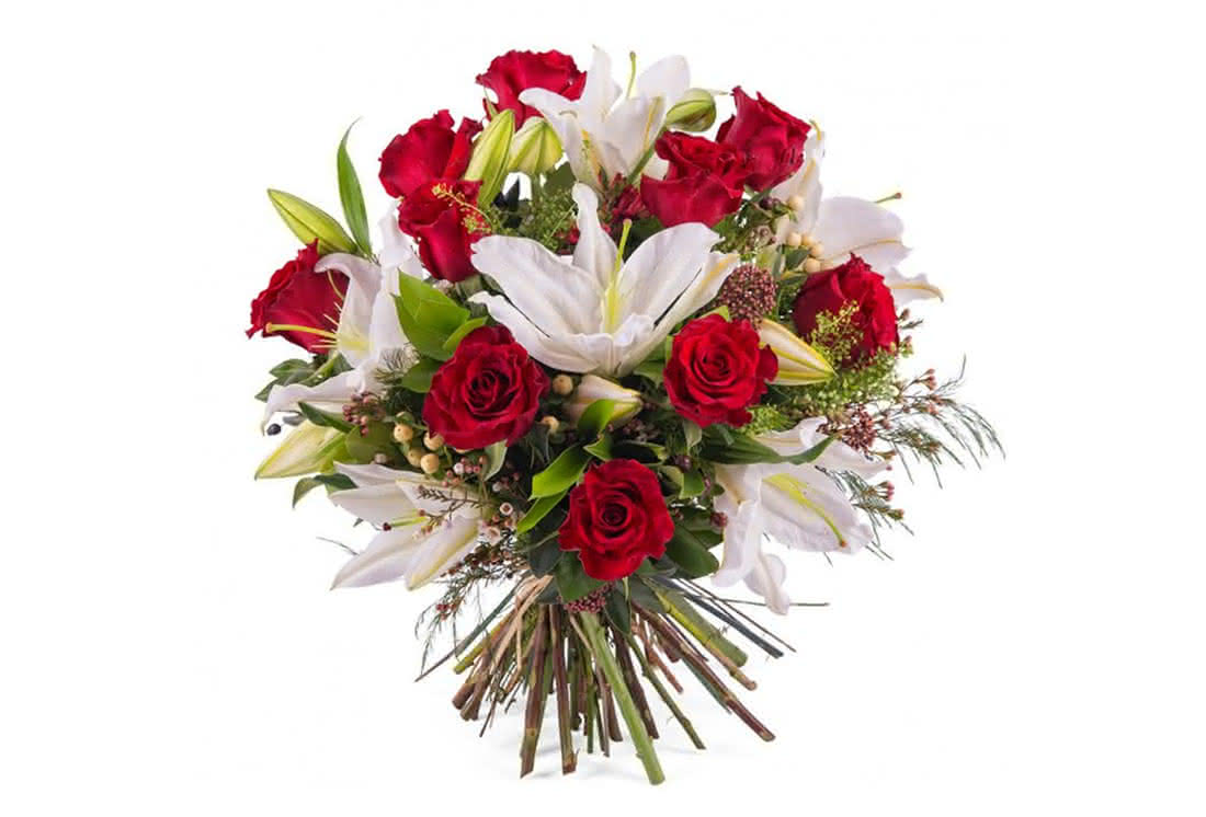 Admiración con rosas de tallo corto para mujeres con talento