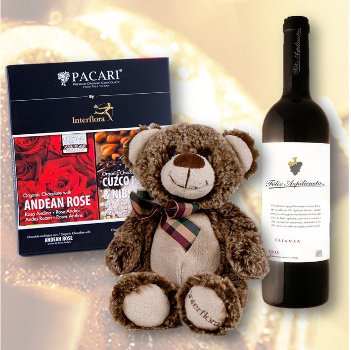 Regalos con chocolate o vino en Navidad