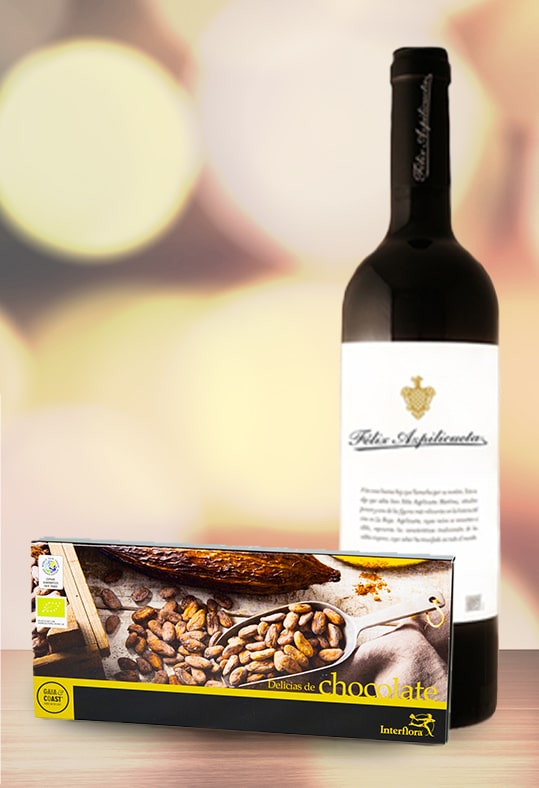 Regalar chocolate y vino con Interflora