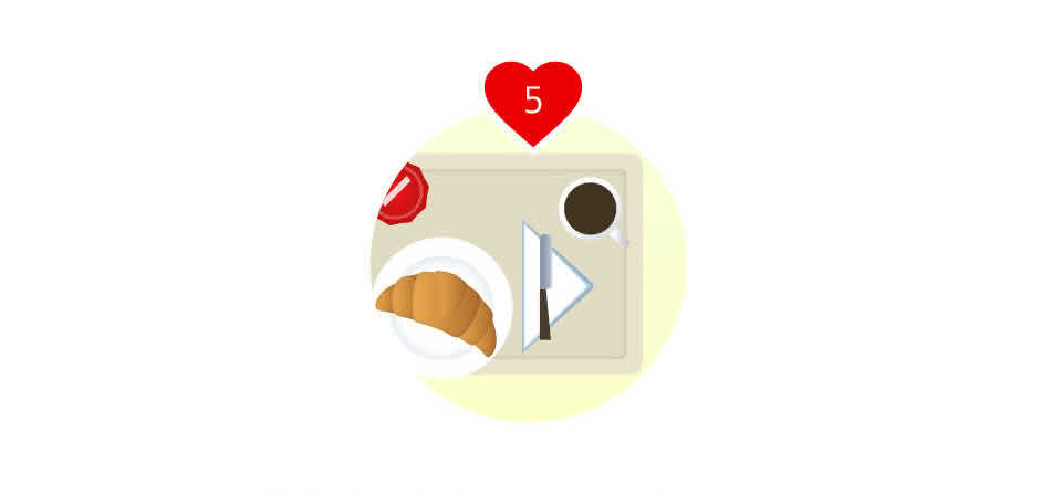 Llévale el desayuno a la cama